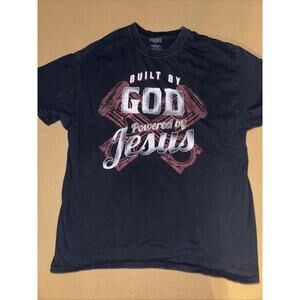 Men’s Built By God Jesus Shirt Large 21x27